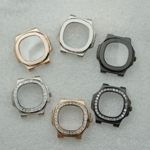 New NH35 Movement Case Modified with Extra Drills for Diving Watch Automatic Mechanical Core Steel Material Bright Light Gloss