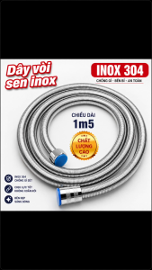 Dây vòi sen tắm VIKTOR 1m5 INOX cao cấp không gỉ chịu áp lực cao chống xoắn gập rò rỉ