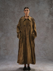 Tomorrow Artist Long Oversized Artistic Style Coat Ultra Lengthened Loose Windbreaker Womens Spring Fashion Polyester Fiber