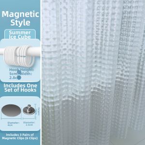 WEILAISHI | Mold-Resistant Waterproof Bathroom Curtain No-Drill Installation