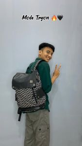 Max-Mor M139 Ransel Kulit Pria Backpack Kulit Tas Ransel Pria Tas Laptop Hitam