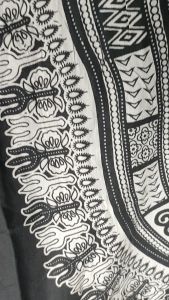 Baju/Kaos Etnik Premium Dashiki Black Motif Santai