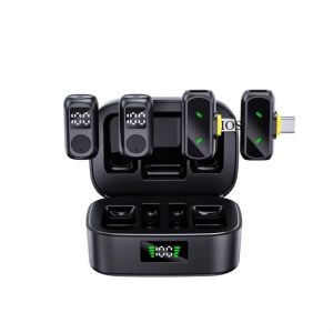 2drag2 Wireless Lavalier Microphone Mini Dual Condenser for iPhone Android YouTube Vlog Audio Recording