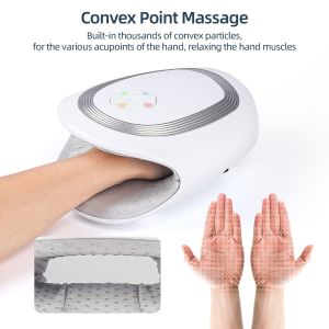 ที่นวดมือไฟฟ้าไร้สายแบบใช้มือกับเครื่องนวดนิ้วเครื่องนวดแรงดันอากาศ Kado untuk Ibu ตัวนวดข้อมือคุณพ่อ