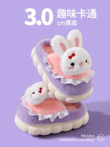 รองเท้าแตะเด็กผ้าฝ้ายกันลื่นกันหนาวสำหรับเด็กผู้ชายและเด็กผู้หญิง รองเท้าแตะสำหรับใส่ในบ้าน รองเท้าแตะแบบหนาสำหรับเด็ก รองเท้าแตะแบบสวมสำหรับเด็ก