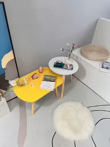 TIDY Side Table For Living Room Solid Wood Small Round Coffee Table Bedside Table Sofa Corner Tea Table