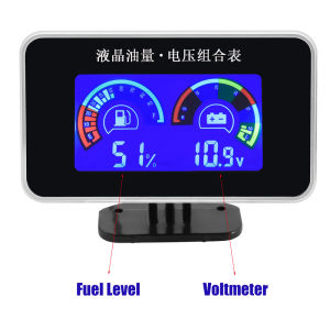2 In 1 / 3 In 1 / 4 In 1 LCD Digital Gauge Oil Pressure Voltmeter Water Temperature Fuel Level Water Level Oil Temperature 12V