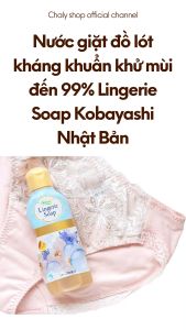 Dung dịch giặt đồ lót Lingerie Soap Kobayashi giảm nguy cơ viêm nhiễm phụ khoa 120ml Nhật Bản