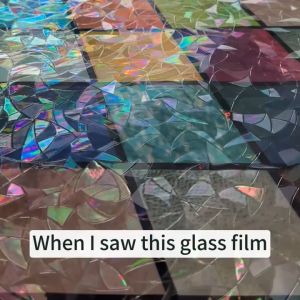 【FREE GIFT】Upgrade Window Privacy Glass Sticker Sunshade Glass Door Removable Non-Adhesive Glass Film Sticker Blackout Anti UV Anti-peeping Relief 3D Rainbow Tulips Static Cling Window Sticker Film for Bathroom Kitchen Home Office