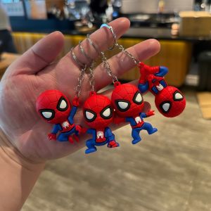 clu Spider-Man PVC Figure Keychain Cute Bag Charm for Marvel Superhero Fans Collectible ulc