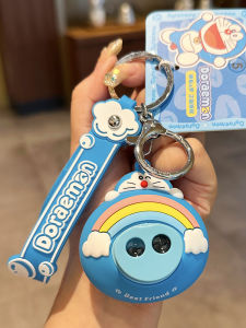 Authentic Doraemon Projection Camera Keychain Fashion Fine Girls Bag Ornaments Funny and Practical Small Pendant