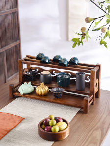 YILI DECO | Chinese Style Solid Wood Tea Cup and Pot Holder