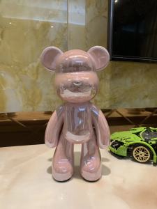 Violent Bear Decoration Living Room Accessible Luxury TV Cabinet Wine Cabinet Cartoon Porcelain Little Doll Internet Celebrity Childrens Room Decorations