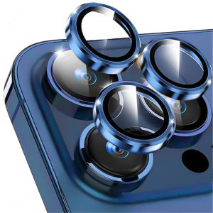 3-2PCS Metal Camera Lens Protection Glass For IPhone 16 Pro Max 14 Plus 17 15 Pro Max 12 13 Mini 16E Phone Lens Tempered Glass