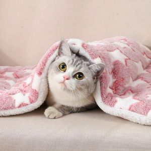 Winter Pet Flannel Sleeping Pad Mat Plush Warm Mat Blanket Thick Blanket Cat Cage Platform Pad Dog Pad Sleeping Pad Pet Blanket