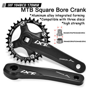 IXF Crankset 104BCD Bottom Bracket with Axis Spindle MTB Hollowtech Connecting Rods for Bicycle with BB Chainring