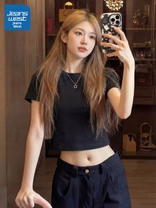 Jeanswest | Cotton Black Fitted Slim Short Sleeve T-Shirt