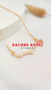 Kalung Dewasa Cantik Permata Panjang Lapis Emas KL 056