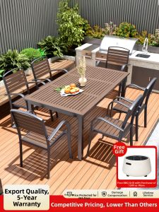 HUANGJUDE | Outdoor Rot-proof Wooden Furniture Set