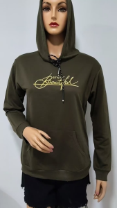 Sweater Wanita Hoodie Oversize Fleece Lengan Panjang Humble