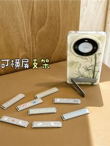 Ultra-Thin Metal Mobile Phone Case Stand Desk Holder Adhesive Backing for Huawei And Apple Phones Simple Style Plastic Material