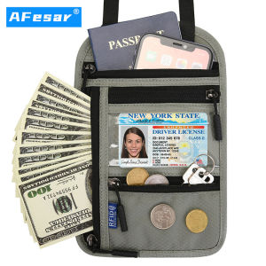 Men Women Waterproof Passport Travel Organizer Sling Bag Anti-Thief RFID Passport Holder Phone Case Neck Shoulder Cover