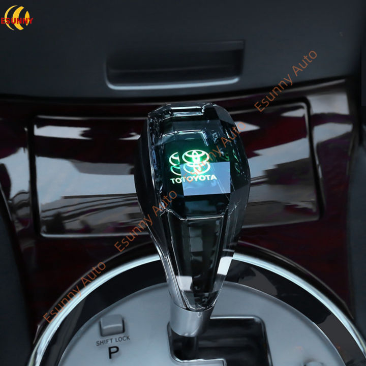 Drive in Style: Esunny Crystal Shift Knob - LED Illuminated Luxury Gear Shift for Enhanced Car Interiors - Compatible with Mazda, Toyota, Lexus Models and More - Quick Charging, Easy Install, High-End Aesthetics