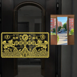 Feng Shui Door Decorative Metal Stickers Outdoor