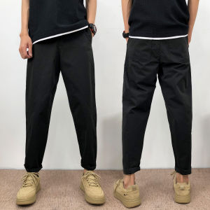 New 2025 Mens Workwear Pants Straight Leg Suit Casual Handsome Nine Point Trendy Loose Straight Pants for Men