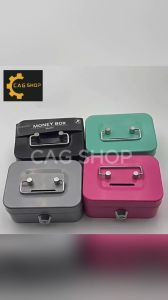 CAG SHOP New Durable Metal Cash Box Safe Lock with Keys - Secure Money Bank for Home Security