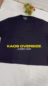 T-Shirt Oversize Hitam Cowok Big Size L–8XL Nyaman Harian JU0212