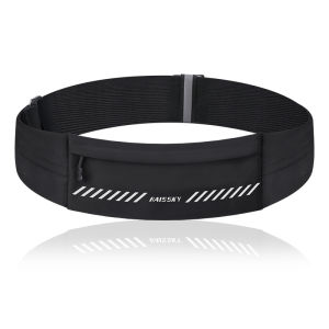 HAISSKY Zipper Waistband Running Bags Men Women Outdoor Sport Reflective Elastic Belt Waist Pack Pouch For iPhone Samsung Xiaomi