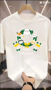 LC.TRADING   เสื้อยืดคริสต์มาสเเฟชั่นใหม่ สินขายค้าดี สกรีนเเน่น มี5 สี ให้ได้เลือกใส่ เนื้อผ้าใส่สบาย  ส่งด่วน ส่งไว B0257