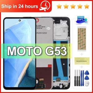 For Motorola Moto G53 6.5 LCD Screen Replacement - Touch Display Digitizer Assembly with Frame Compatible with G53