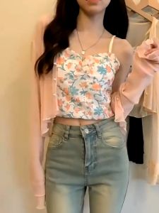 💥[A209] Áo khoác len nữ Montoghi gân NÚT NGỌC TAY BÈO phối 2 tầng tay dài Quảng Châu chống nắng - L2M