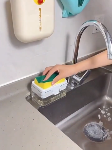 Plastic Soap Dispenser with Pump & Drain - Ideal for Kitchen Countertops