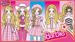 Barbie Dress-up Paper Doll DIY Material Package Quiet Book Handmade Toy Book Cute Girl Educational Game Book