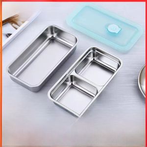 304 Stainless Steel Electric Heating Lunch Box Rectangular Inner Tank Fresh-Keeping Cover Sealed Lid Food Container Accessory