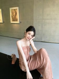 Elegant NALYSA Muse Goddess Mood Strapless Long Dress French High Waist Design Holiday Skirt Breathable Skin-friendly All Seasons