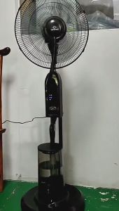 Spray Electric Fan Household Mute Cooling Humidifier Fan with Wheels Portable Aircon 3 Speeds Wide Angle Add Ice Crystals