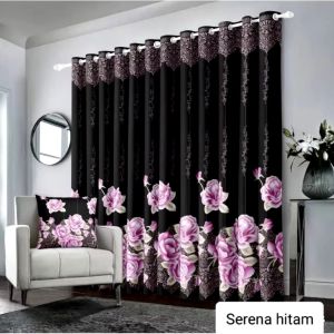 Hordeng hordwng cantik mewah murah smokring motif estetik multifungsi untuk pintu dan jendela