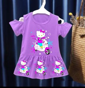 DRESS ANAK PEREMPUAN GAMBAR HELLO KITTY 1/6 TAHUN