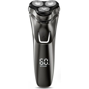 Electric Razor for Men Cordless Wet/Dry Rotary Shaver USB Fast Charging With Pop up Trimmer Waterproof Electric Shaver