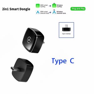 ANYFAR | Mini Wireless CarPlay Adapter TYPE C USB Wireless Android Auto AI Smart Box Intelligent Systems for Wired CarPlay Car