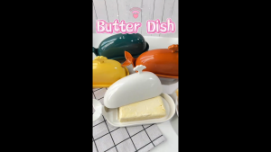 MBB Cute Whale Ceramic Butter Dish - Keep Butter Fresh Kitchen Decor Ideal for Home & Restaurant