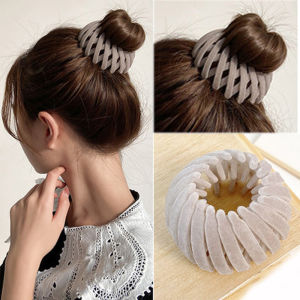 WIN WIN Shop New Hair Clips Disk Hair Ponytail Buckle Velvet Hair Claw Women Meatball Head Hair Pins