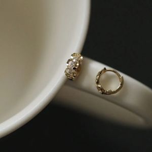 Wavy Edge French Retro Mini Cute Korean Silver-plated Earrings