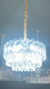 Lampu Gantung Kemewahan Penuh Nyata Kristal K9 Chandelier 3 Warna LED Minimalis Modern Untuk Ruang Tamu / Kamar Tidur / Makan/Hotel Lampu Hias(termasuk bohlam)