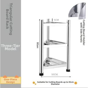 AYIJIE | Thickened Stainless Steel Cutting Board Stand Floor-standing