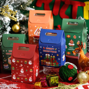 Christmas Gift Box Christmas Eve Small Gift Cookie Candy Biscuit Cartoon Satchel Paper Bag Gift Box Box